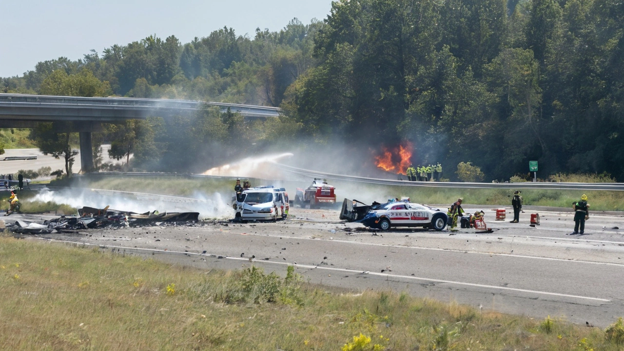 Vliegtuigcrash veroorzaakt brand op snelweg A58 nabij Best